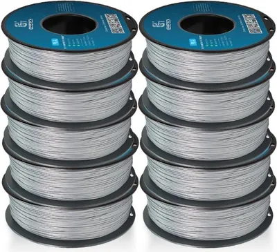 Produktbild von Geeetech PLA 3D Drucker Filament 1,75mm 10KG Hohe Präzision Universell für FDM 3D Drucker Maßhaltig Blasenfrei, Grau