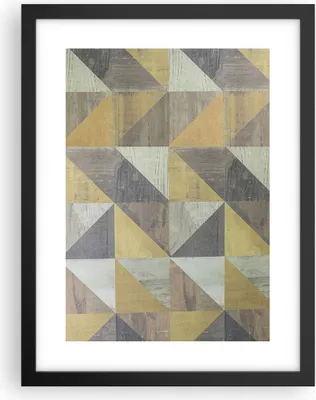 Produktbild von Gerahmtes Poster - Schwarzer Rahmen - Abstraktion Geometrisch Dreiecke - 30x40 cm - Wand Bild - Wanddeko - Wandbilder - Kunstposter - Wandposter - Bilderrahmen - Bilder - Kunstdruck - P2BPA30x40-4884