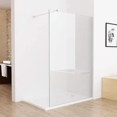 Produktbild von Walk in Dusche 80 x 200 cm Duschwand Duschtrennwand Duschabtrennung 10mm ESG NANO Glas CB80
