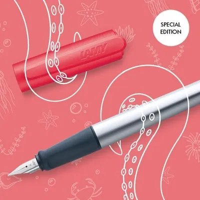 Produktbild von LAMY nexx Patronenfüller neoncoralred/silber A (für Anfänger) (1237772)