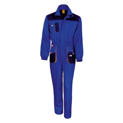 Image de Combinaison de travail Result Work-Guard Lite unisexe (respirante et coupe-vent) (2 pièces/paquet) RW6974 (Large) (Royal/Bleu marine/Orange)