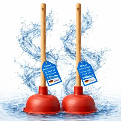 Produktbild von 2x Pömpel Abflussreiniger Saugglocke Ausgussreiniger Rohrfrei Ohne Chemie Pümpel