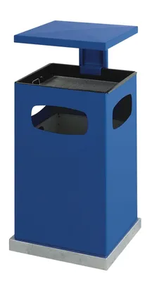 Produktbild von Ascher-Papierkorb mit abnehmbarem Dach 80 Liter blau (31032525)