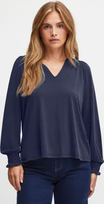 Obrázek produktu pro Pulz Jeans PZLippa Dámská blůza, tričko s výstřihem do V a volánky, regular fit