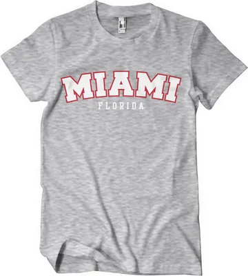 Produktbild von Miami - Florida T-Shirt - Medium - HeatherGrey