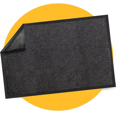 Productafbeelding van Wasbare Antislip Deurmat voor Binnen 90 x 150 cm Antraciet