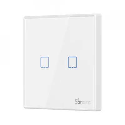 Produktbild von Sonoff 433Mhz Funk-Lichtschalter T2Eu2C-Rf (2-Kanal)