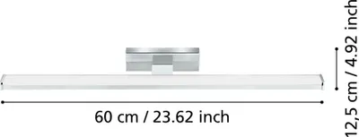 Image de EGLO Pandella 1, Chrome, Argent, Blanc, Aluminium, Plastique, IP44, Salle de bain, LED, 1350 lm