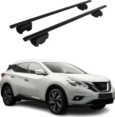 Image de Barres de toit Transversales pour Nissan Murano 2014-2023 ABE Noir