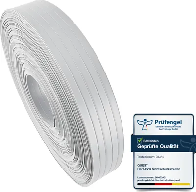 Immagine prodotto di Nastro per recinzioni in PVC 50 m + clip, grigio, 900 g/m², RAL 7016, ideale per privacy e protezione