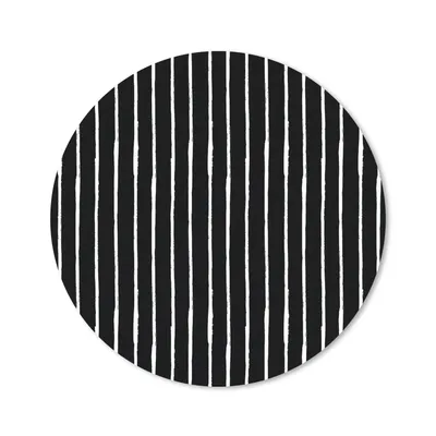 Produktbild von MuchoWow® Mauspad Mousepad Streifen - Schwarz - Design - Weiß 20x20 cm - Mousepads - Maus Mat - Pad - Mausunterlage - Schreibtischmatte