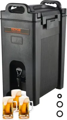 Image de Grand distributeur d'eau et de boissons avec robinet, 18,9 L, LDPE, réservoir isotherme pour 1 à 2 personnes