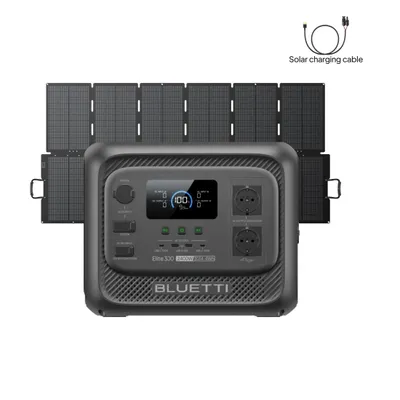 Immagine prodotto di Generatore di corrente BLUETTI Elite 300 con pannello solare da 500 W, stazione di ricarica LiFePO4 da 3014 Wh con uscite CA da 2400 W, backup da 3 kWh per la casa, le emergenze e il camper