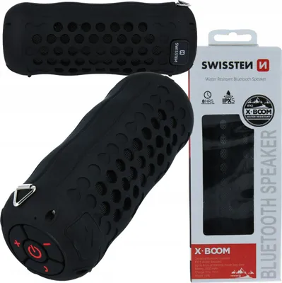 Zdjęcie produktu dla Głośnik Bluetooth SWISSTEN X-BOOM 2x5W 2000 mAh USB-C głośny Kompaktowy