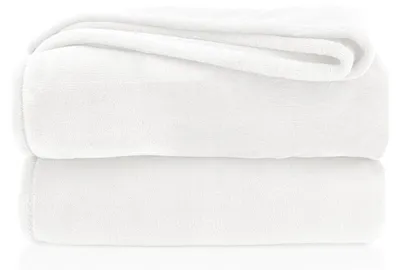 Obrázek produktu pro heimtexland ® útulná deka SUPER SOFT flanelová deka XL pohovka deka hod uni typ 380 bílá 200 x 150 cm