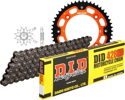 Produktbild von Kettensatz DID Stealth 428HD / 124 Clipschloss orange