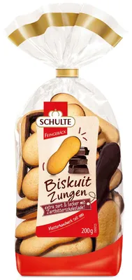 Produktbild von Schulte Biskuitzungen Zartbitter, 200g
