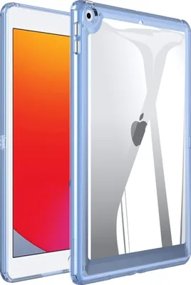 Produktbild von Mobigear Crystal iPad 7 (2019) Hardcase Hülle Backcover - Transparent / Blau