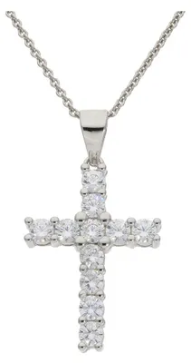 Produktbild von JuwelmaLux Kreuz Anhänger für Damen Silber 925 mit Zirkonia JL52-02-0106