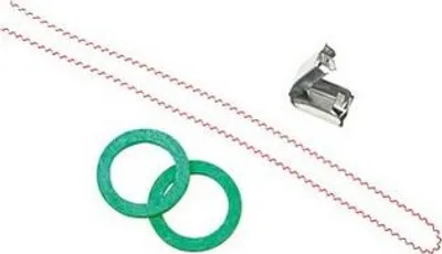 Zdjęcie produktu dla Wasserzähler Monatgezubehör 3/4" 2 mm  2 Dichtunge Selfflockplombe und Plombierdraht 25 cm