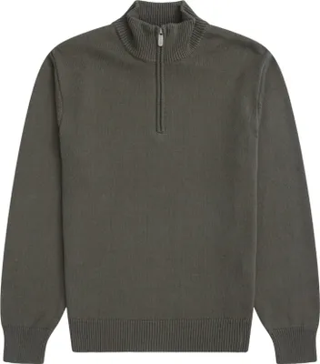 Produktbild von Animal - Pullover für Herren, mit kurzem Reißverschluss, gerippt MW5016 (L) (Khakigrün)