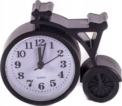 Productafbeelding van Wekker, fietsdesign, kinderwekker, zwart, analoog, tafelklok, retro, decoratie, quartz uurwerk