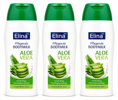 Produktbild von Elina Med-Bodymilk Aloe Vera – Feuchtigkeitspflege für empfindliche Haut (3 Pack)