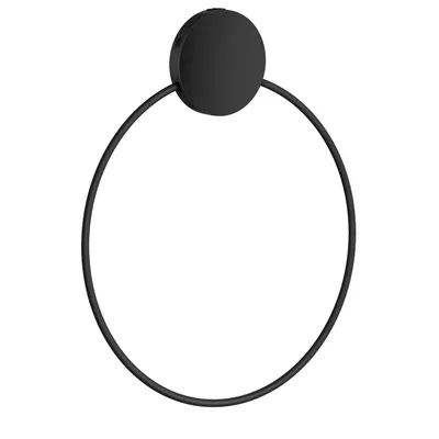 Produktbild von Beslagsboden-Handtuchring Edelstahl schwarz selbstklebend BB344