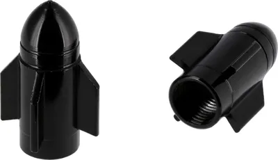 Immagine prodotto di Set: 2x tappo valvola "razzo", anodizzato nero