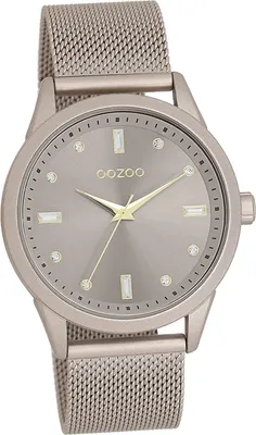 Produktbild von Oozoo Damen Armbanduhr taupe braun Analog Vintage Series Metallarmband D2UOC11358