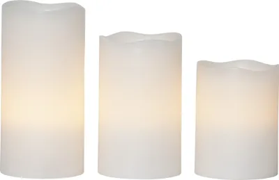 Produktbild von LED-Wachskerzen 'May', 3er Set, weiß, 8 Funktion