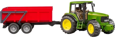 Produktbild von Bruder bruder 02057 John Deere 6920 + Wannenkippanhänger (rot) 2057