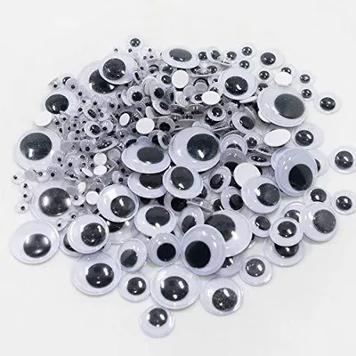Wackelaugen 308 Stück, selbstklebend, 5–20 mm, für DIY-Basteln