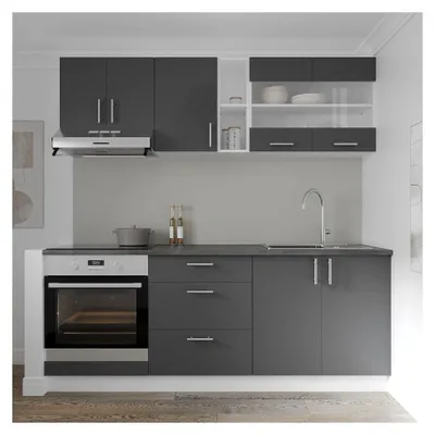 Produktbild von Unterschrank Karo, 3 Schubladen, anthrazit/weiß, 60 x 50 x 80 cm