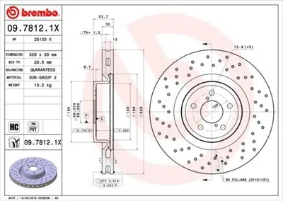 Immagine prodotto di Disco freno BREMBO 09.7812.1X