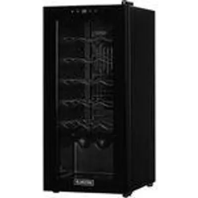 Produktbild von Klarstein Weinkühlschrank, 1 Zonen Getränkekühlschrank Klein, Kleiner Weinschrank 50L, Wein-Kühlschrank Klein mit Glastür, Indoor/Outdoor Flaschenkühlschrank, Wine Fridge 5-18°C, 18 Flaschen