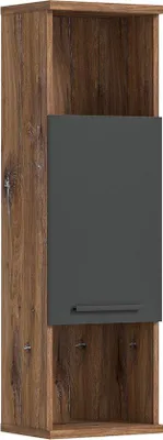 Immagine prodotto di Scaffale da bagno in legno grigio, dimensioni: circa 35x112x25 cm.