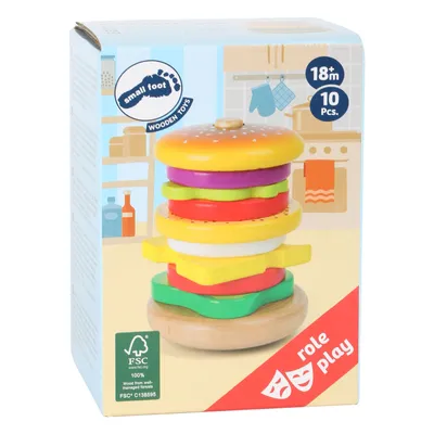 Zdjęcie produktu dla Zabawka do gry w role SMALL FOOT BURGER - DREWNIANY - 10 CZĘŚCI