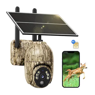 Produktbild von Wildkamera, solarbetriebene Überwachungskamera,2 Megapixel,App-Gegensprechanlage,IP66 wasserdicht,geeignet für Sicherheitsbedürfnisse bei jedem Wetter