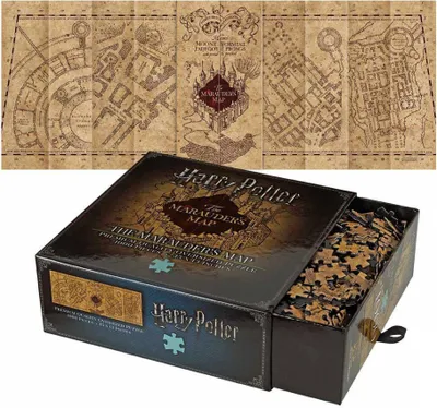 Produktbild von Noble Collection Harry Potter Die Karte Des Rumtreibers Puzzle, 1000 Stücke, Beige Pappe, offiziell lizenziert, hochwertig. Nicht für Kinder unter 3 Jahren geeignet.