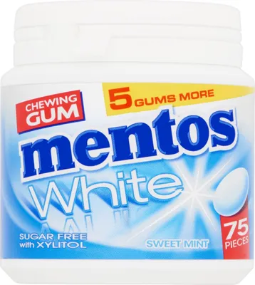 Produktbild von Mentos Gummi weiße süße Minze 8 x 112,5 Gramm Lakritz