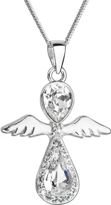 Produktbild von Gentle silver necklace Angel with Swarovski 32072.1 (chain, pendant)