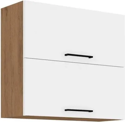 Immagine prodotto di Mobile cucina superiore 80 cm ZHILAN - rovere lancelot / bianco lucido