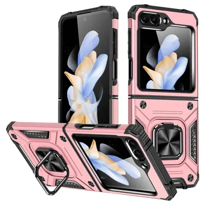 Image de Étui de protection avec anneau magnétique Armor pour Samsung Galaxy Z Flip5 5G, rose