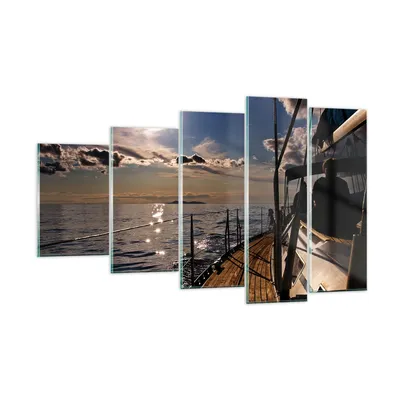 Produktbild von Bilder auf glas - Kroatien Yacht Segeln Segelboot - 100x60cm - Glasbilder - Wandbilder - Kunstdruck - zum Aufhängen bereit - Wanddekoration aus Glas - Glas Bilder - Wandbild auf Glas - GEG100x60-0426