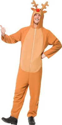 Produktbild von Erwachsenenkostüm Rentier orange