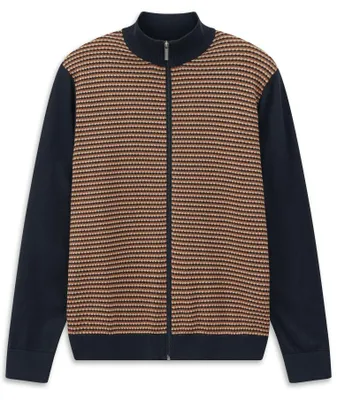 Produktbild von bugatti Herren Strickjacke 7600-15515E Regular Fit Struktur-Muster Baumwolle