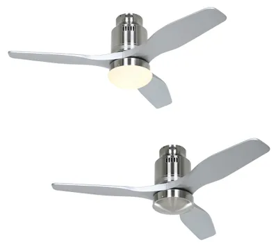 Obrázek produktu pro Energeticky úsporný stropní ventilátor Aerodynamix Eco 112 cm broušený chrom / stříbrná šedá