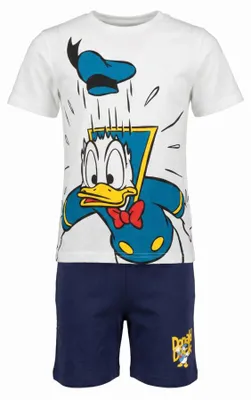 Produktbild von Disney Donald Duck Kinder Jugend Schlafanzug Pyjama 100% Baumwolle - 104, Dunkelblau
