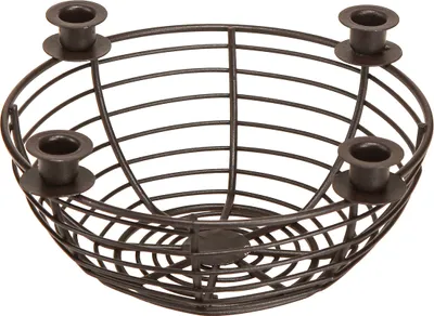 Produktbild von Kerzenhalter Dekoschale Metall Braun Ø14cm für 4 Kerzen